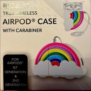 BYTECH True Wireless Airpod case with Carabiner Rainbow brand new never opened.